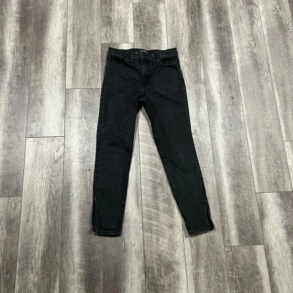 Something Navy‎ Black Split Jeans